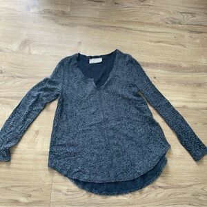 Sinuous Charcoal Knit Sweater